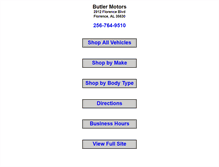 Tablet Screenshot of butlermotors.net